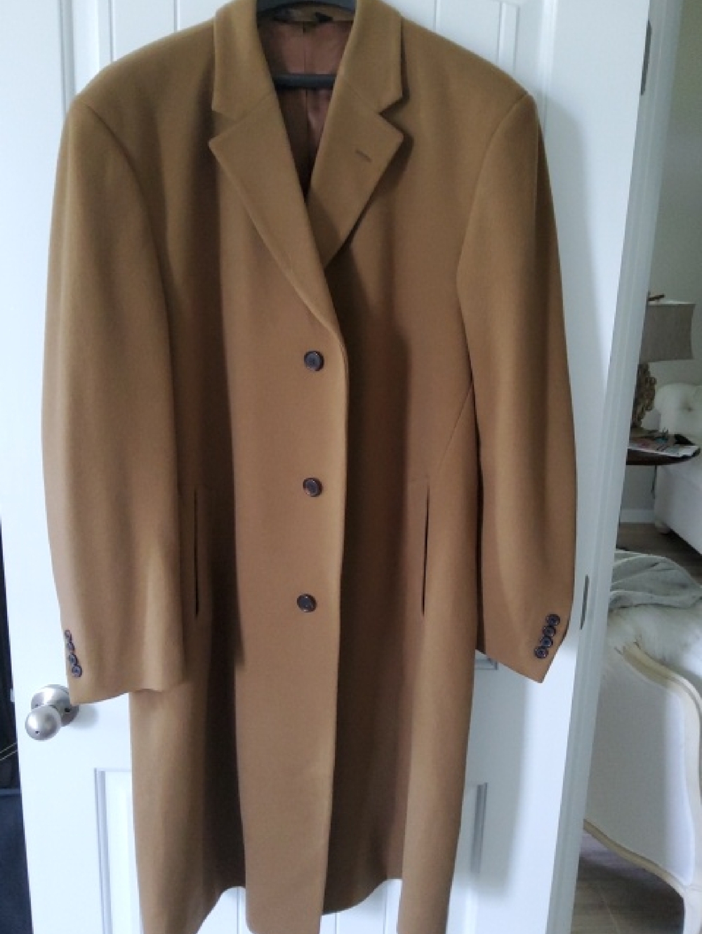 Mens Jos A BANK OVERCOAT 44R